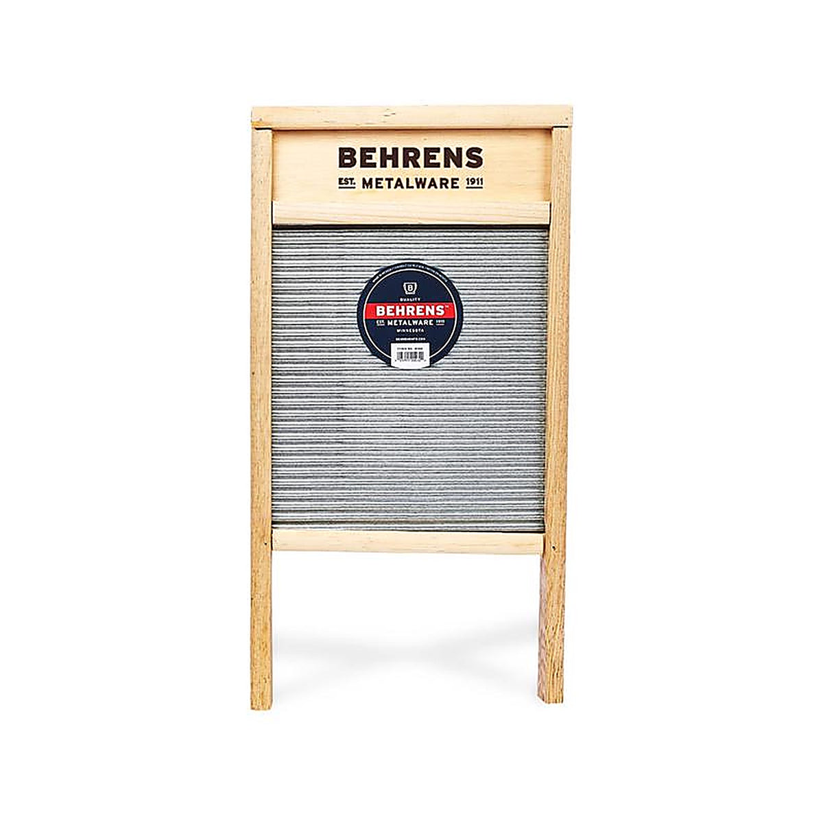 Behrens BWBG12 12.5 in. W x 24.5 in. L Galvanized Steel Scrub Surface Washboard