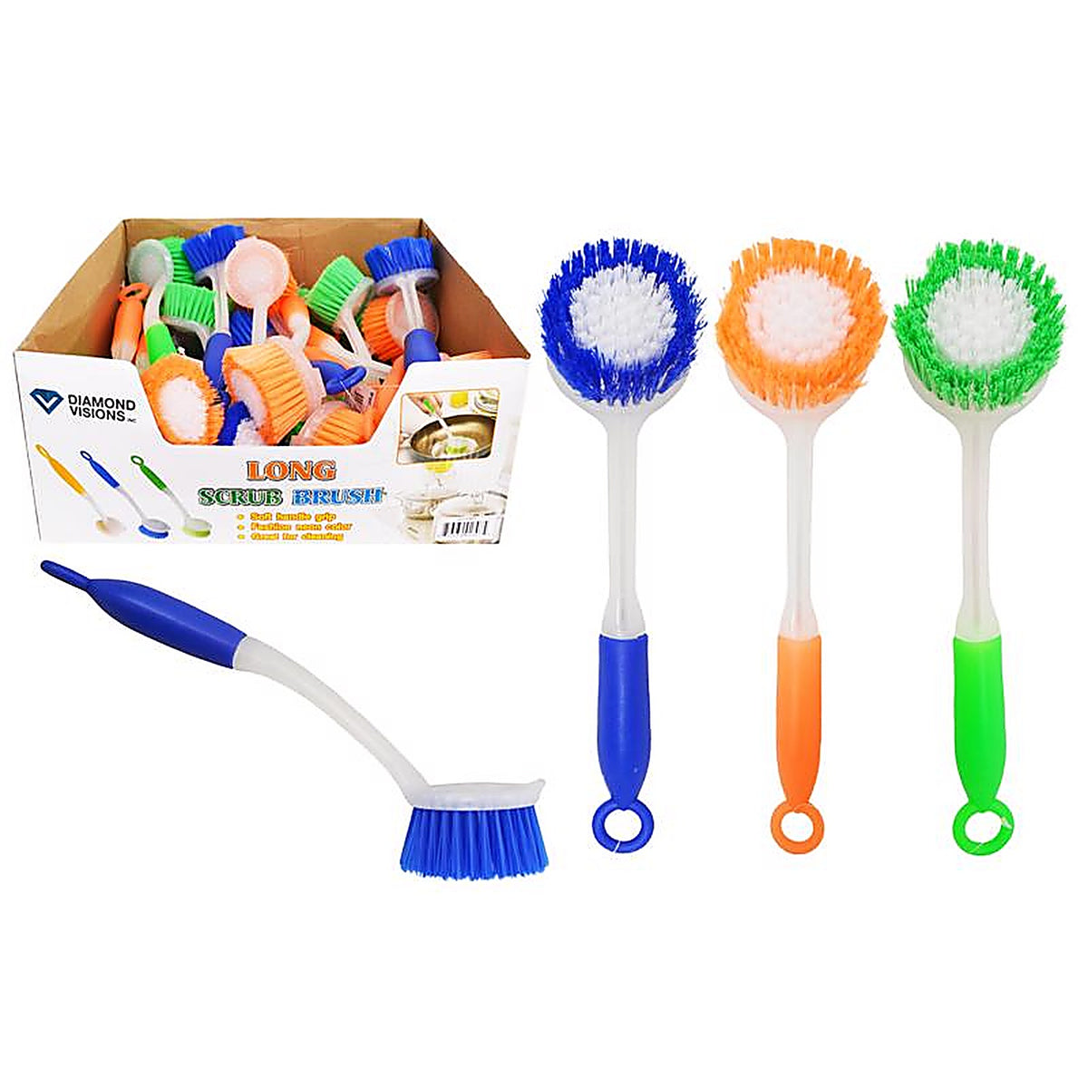 Diamond Visions 01-1307 2 in. W Plastic Scrub Brush