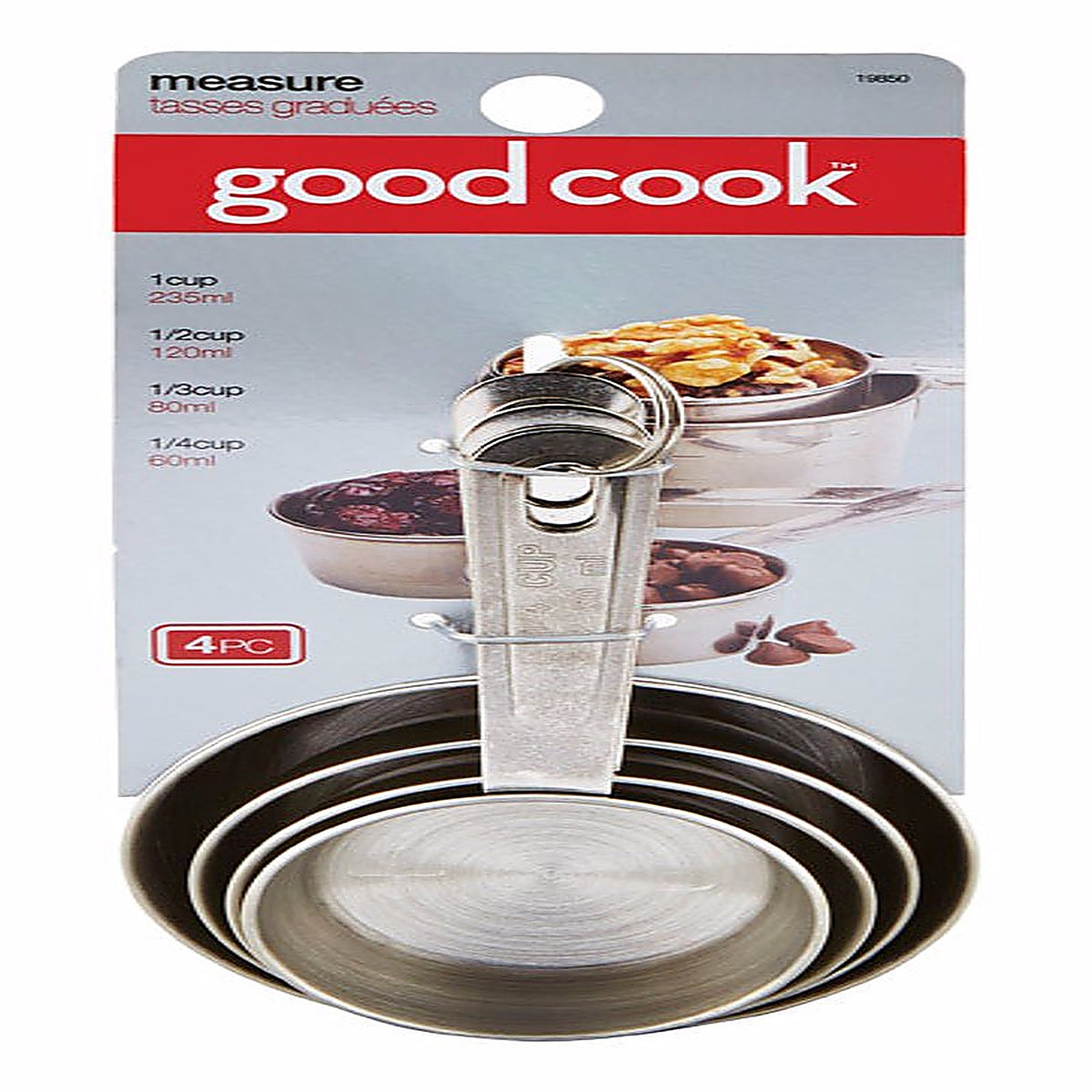Good Cook 19850 Stainless Steel Silver Measuring Set