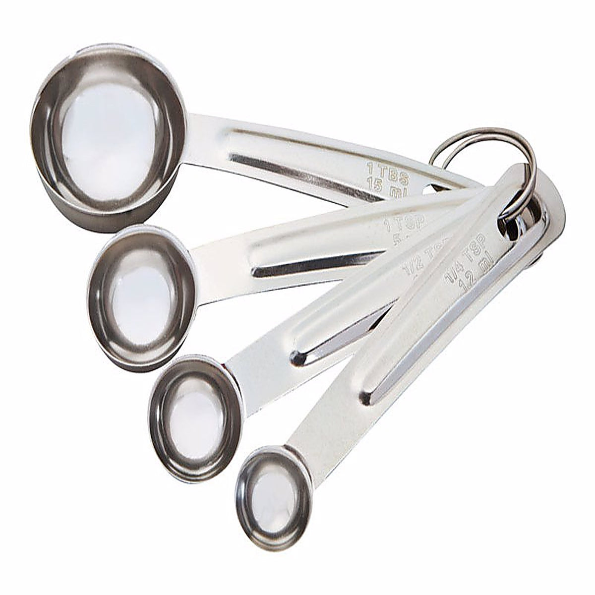 Good Cook 19875 Stainless Steel Silver Measuring Spoon Set