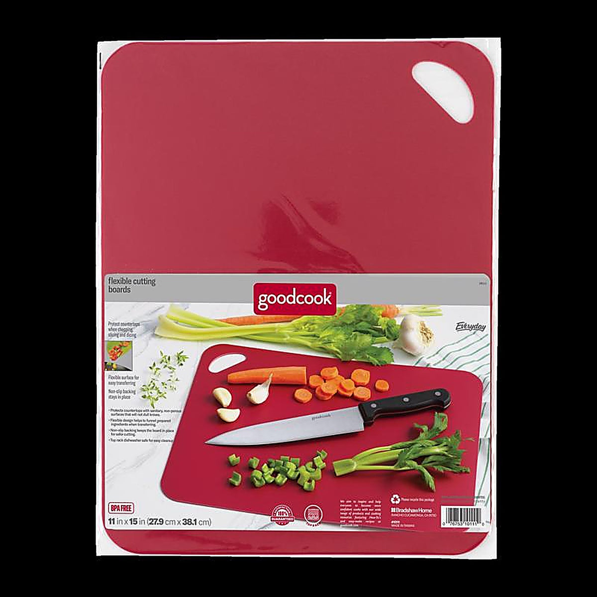 Good Cook 10111 11-1/2 in. W x 15 in. L Blue Plastic Cutting Board