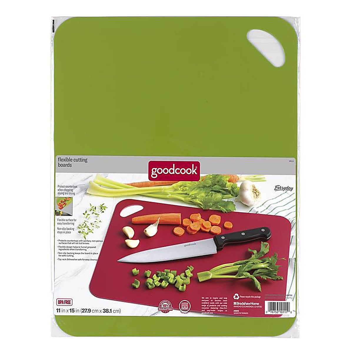 Good Cook 10111 11-1/2 in. W x 15 in. L Blue Plastic Cutting Board