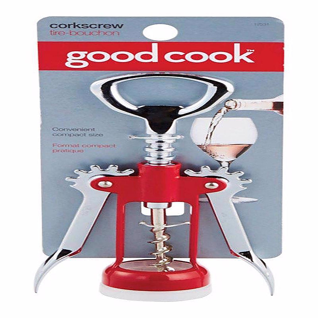 Good Cook 12531 Red Steel Corkscrew