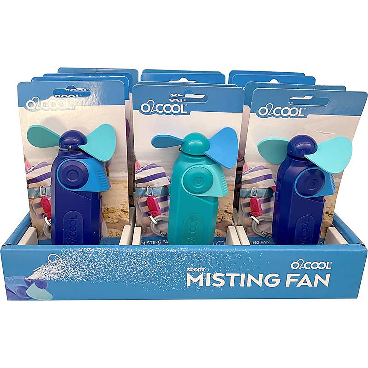 O2Cool FMS0003 4.72 in. H x 3 in. Dia. 1 speed Battery Misting Fan