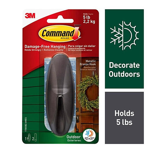 3M 17083BZ-AWES Large Plastic Designer Hook 4-1/8 in. L 1/Pack