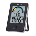Taylor 1732 Comfort Level Hygrometer Digital Thermometer Plastic Black