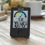 Taylor 1732 Comfort Level Hygrometer Digital Thermometer Plastic Black