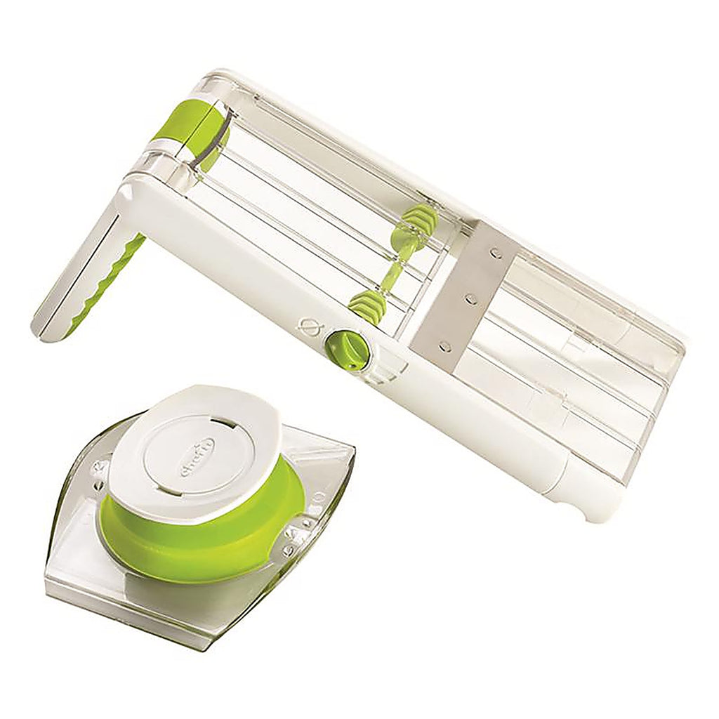 Chef'n 102-824-120 SleekSlice 4-3/8 in. W x 9 in. L Green/White Plastic/Stainless Steel Hand-Held Mandoline