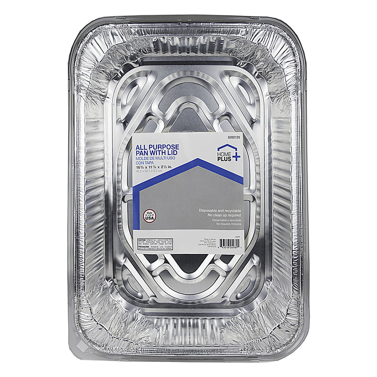 Home Plus D84010 Durable Foil 11-7/8 in. W x 16-5/8 in. L All Purpose Pan Silver 1/pc.
