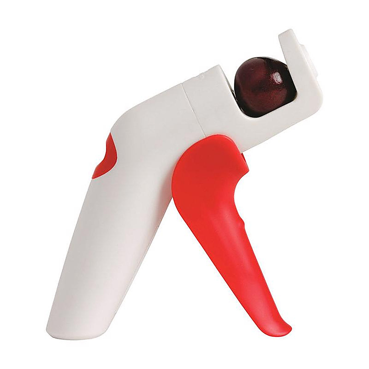 Chef'n 102-241-005 QuickPit 5 in. W x 7-1/2 in. L Red/White Plastic Cherry/Olive Pitter