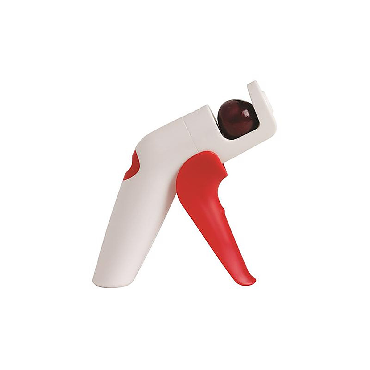 Chef'n 102-241-005 QuickPit 5 in. W x 7-1/2 in. L Red/White Plastic Cherry/Olive Pitter