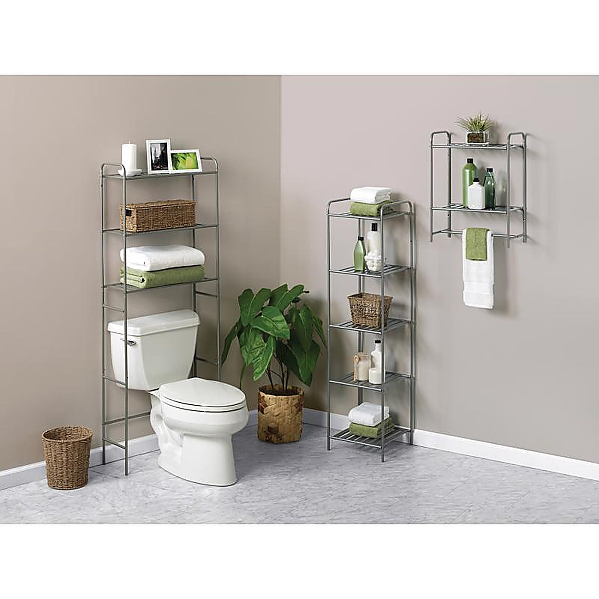 Zenith Home 2265NN 60.2 in. H x 22.8 in. W x 8-1/2 in. D Metal Spacesaver Shelf