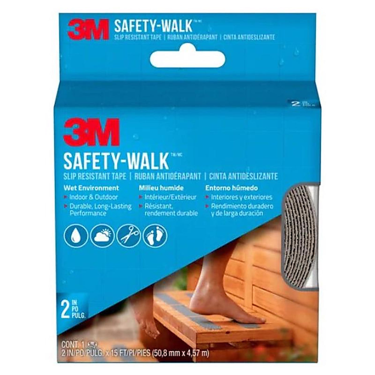 3M 7741 Safety-Walk Gray Anti-Slip Tape 4 in. W x 60 ft. L 1/Pack