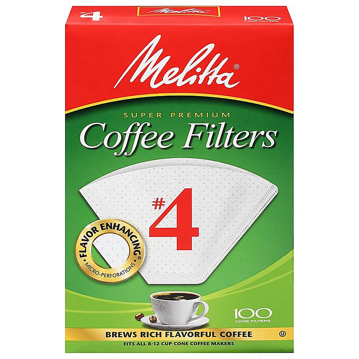 Melitta 624102 12 cups White Cone Coffee Filter 100/Pack