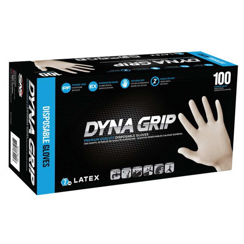 SAS 650-1005 Dyna-Grip Powder Free Gloves, XX-Large 100/Pack