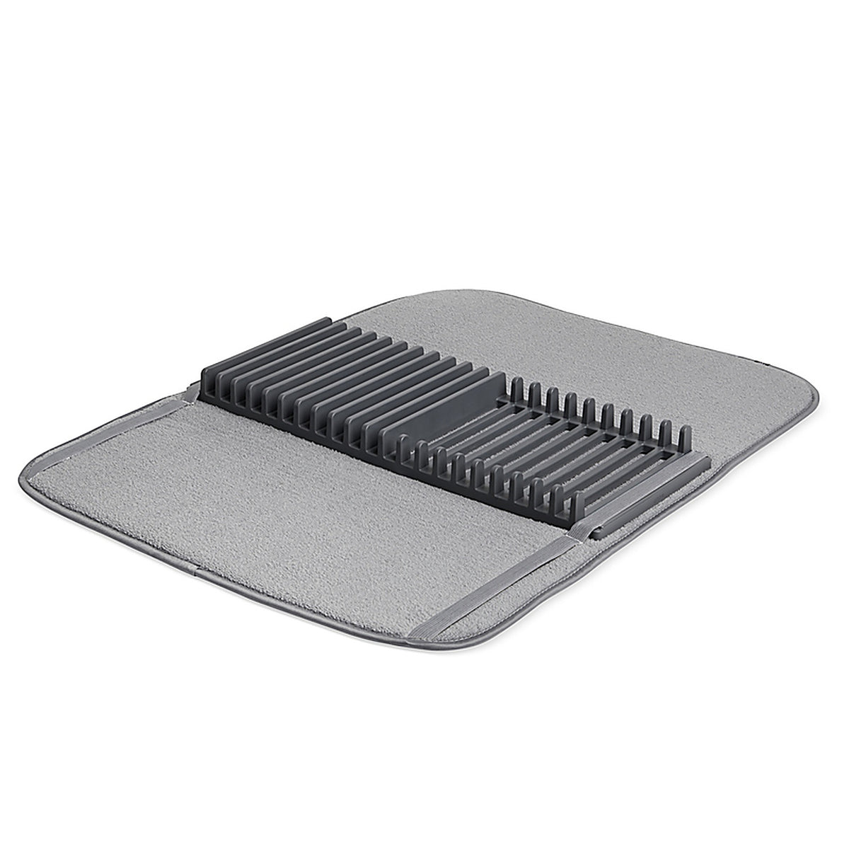 Umbra 330720-149 18 in. W x 24 in. L Charcoal Microfiber Drying Rack w/Mat