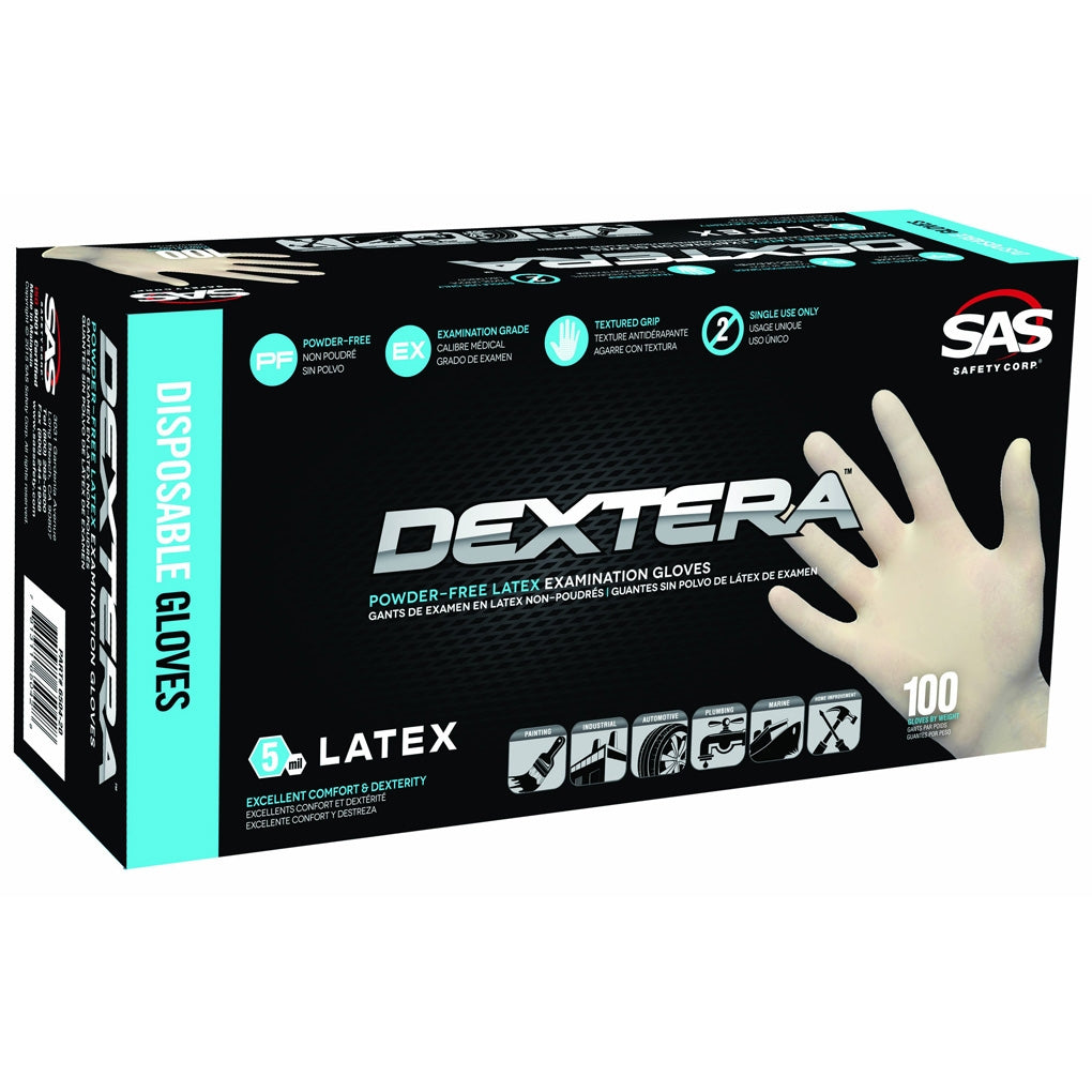 SAS 6501-20 Dextera Latex Disposable Glove (Powder-Free) Small