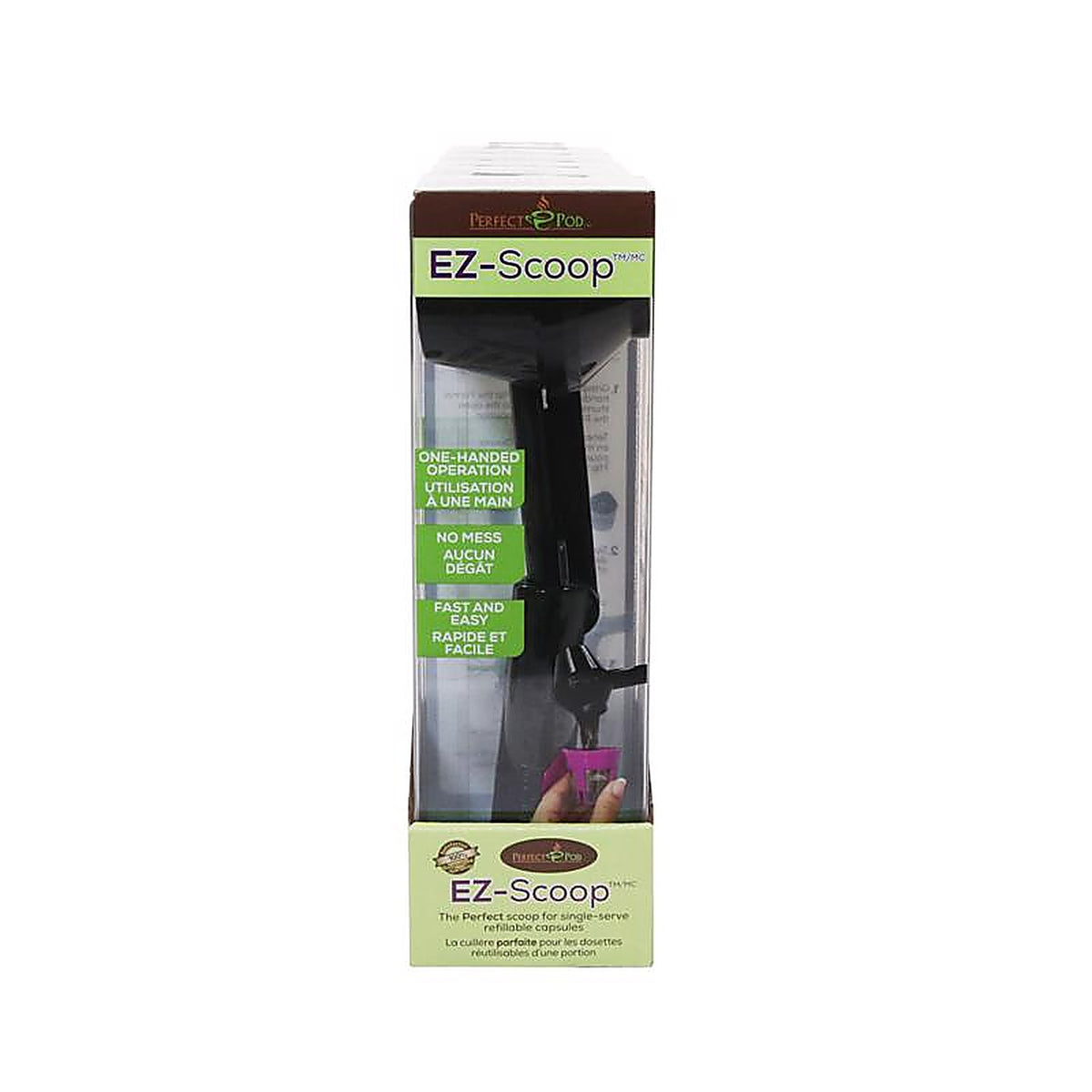 Perfect Pod A03020 EZ-Scoop Black Plastic Scoop/Funnel