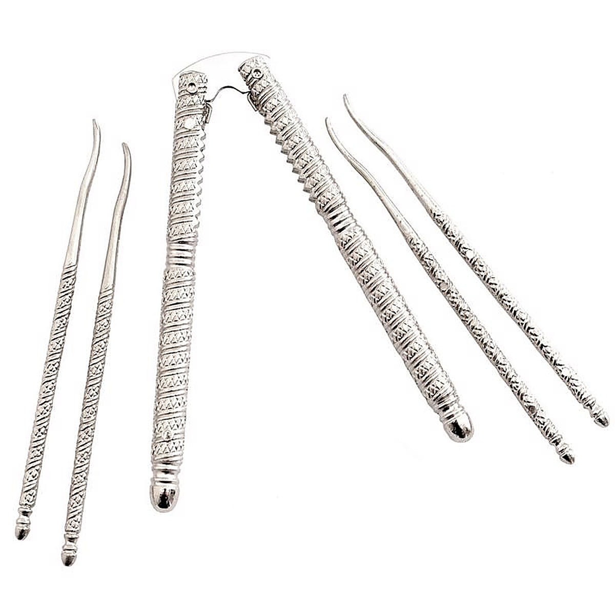 Tablecraft H1245 8-7/8 in. L Silver Zinc Nutcracker/Pick Set