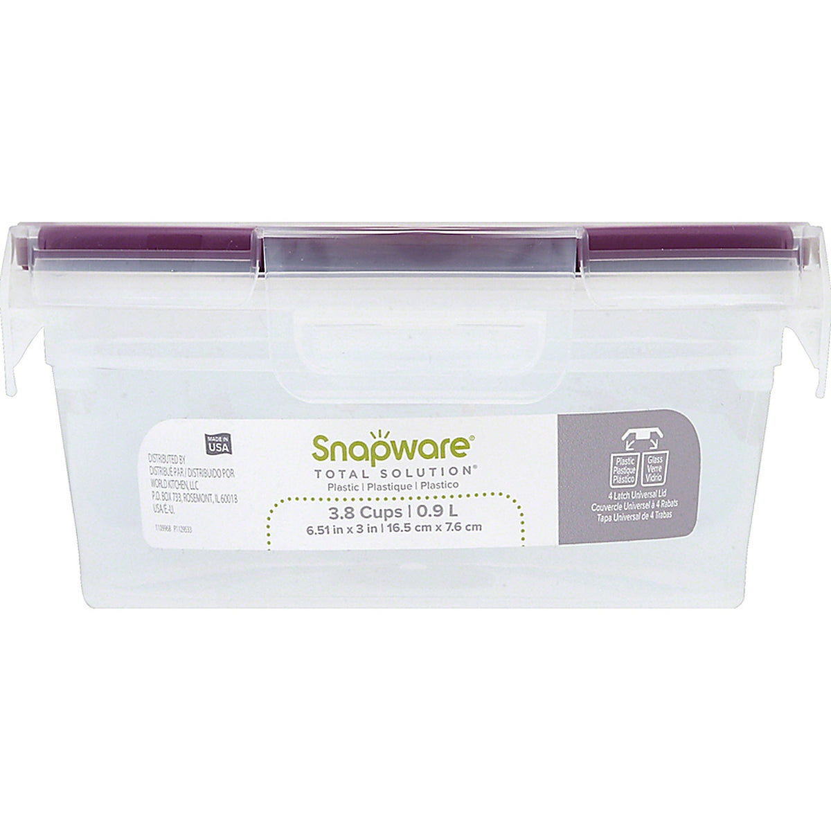 Snapware 1109968 Total Solution 3.8 cup Clear Food Storage Container 1/Pack