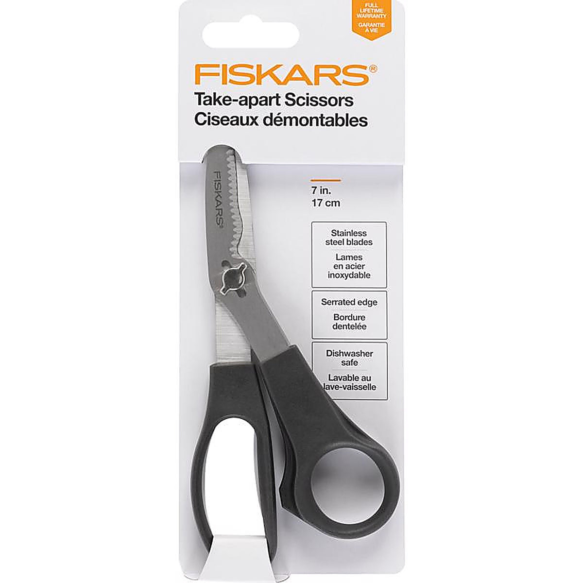 Fiskars 94717097 3 in. L Stainless Steel Kitchen Scissors 1/pc.