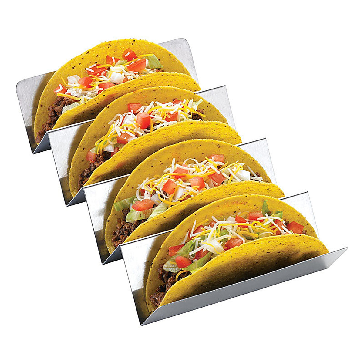 Tablecraft BBQ48 BBQ Silver Stainless Steel Taco/Hot Dog Tray