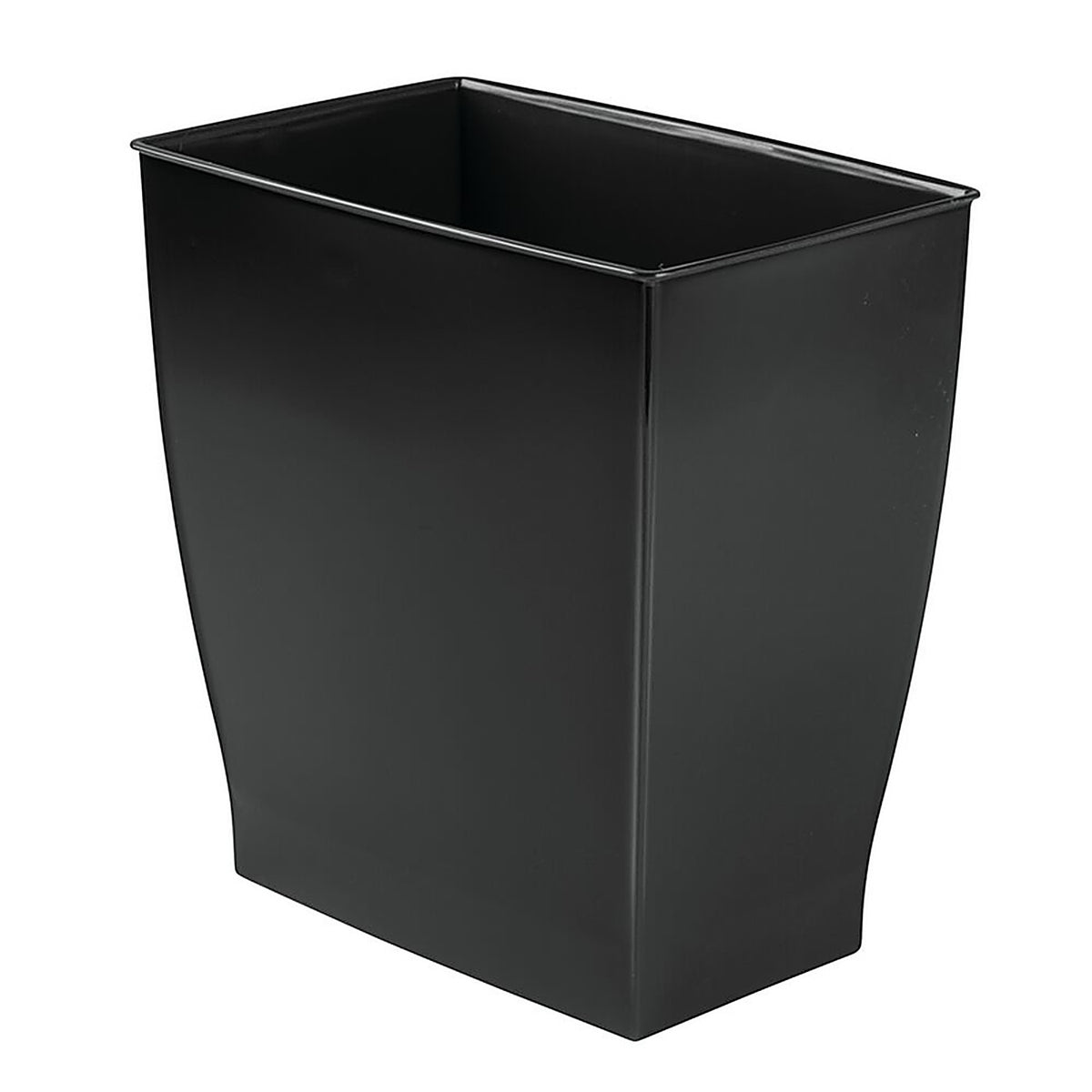 InterDesign 64772 Mono Black Plastic Rectangular Wastebasket