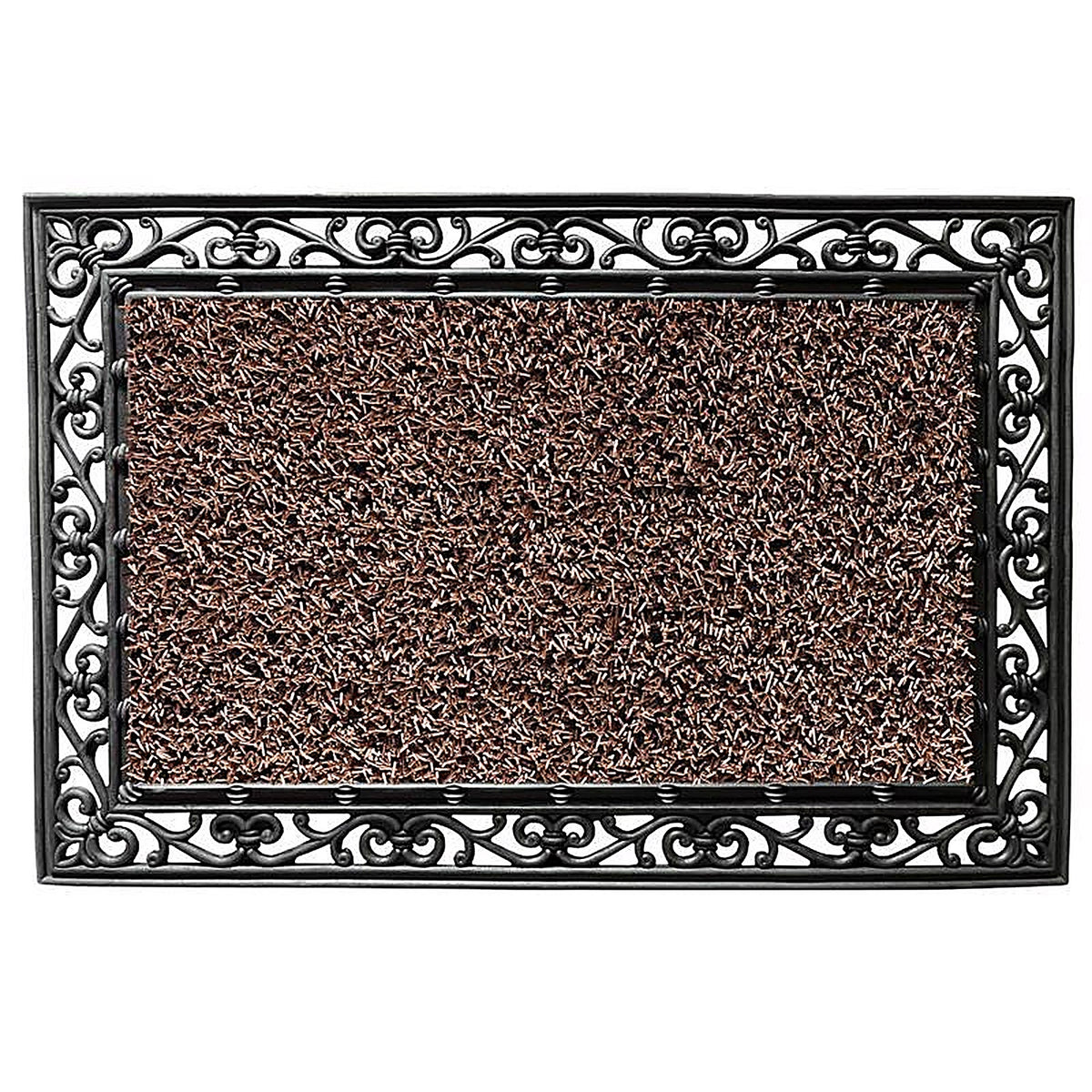 Grassworx 10376396 Wrought Iron 36 in. L x 24 in. W Brown Nonslip Door Mat