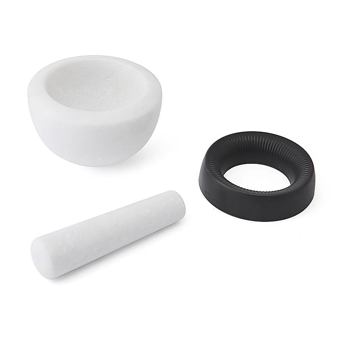 Chef'n 103-988-354 White/Gray Silicone Mortar and Pestle