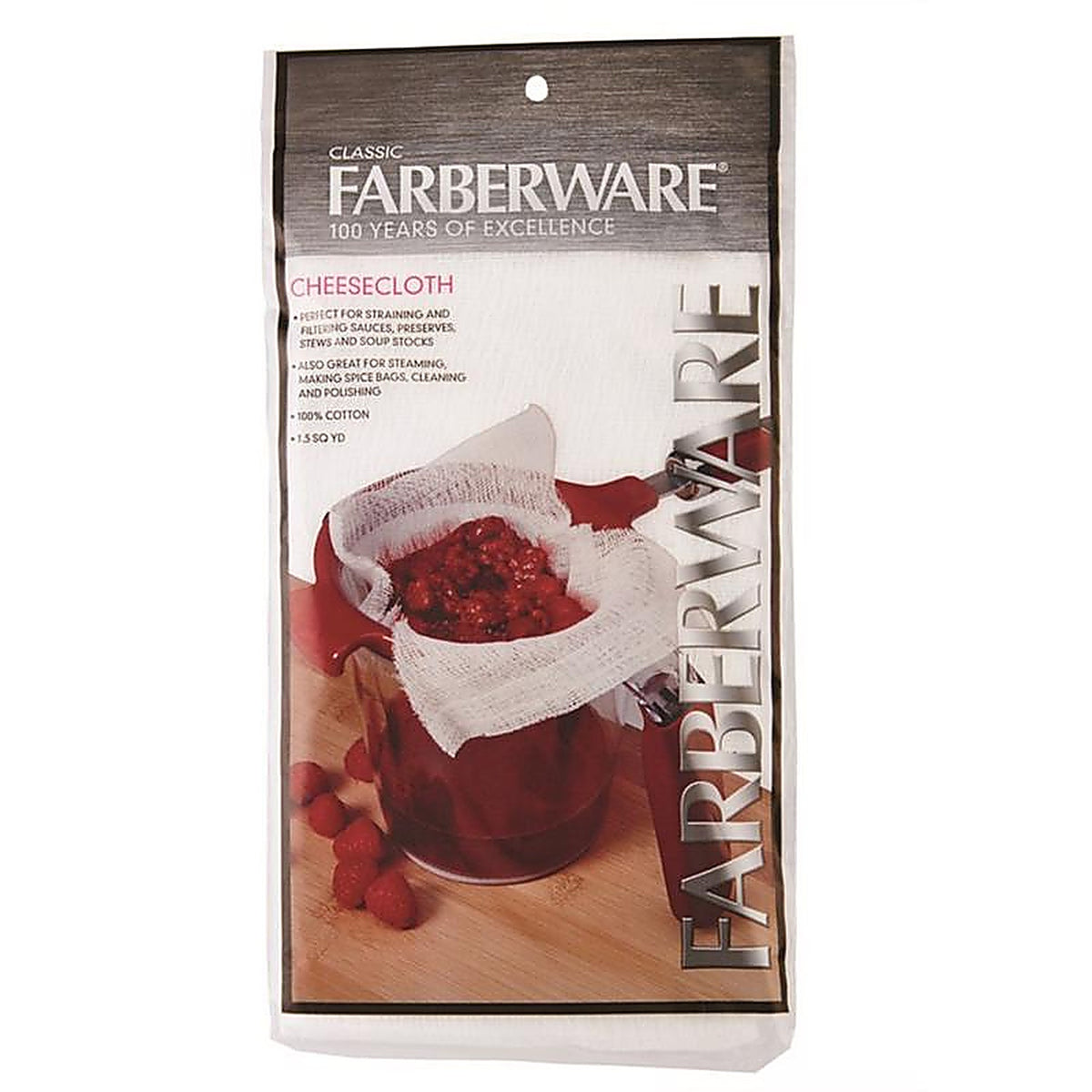Farberware 5080423 7.5 in. W x 11 in. L White Cotton Cheesecloth