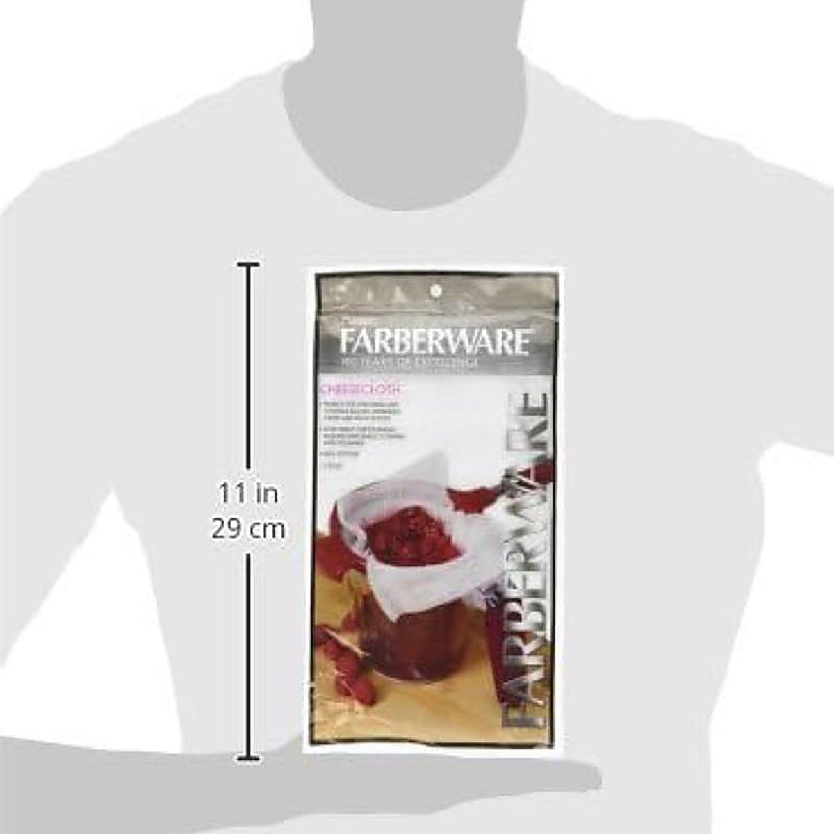 Farberware 5080423 7.5 in. W x 11 in. L White Cotton Cheesecloth