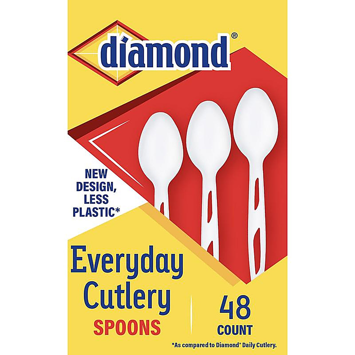 Diamond 4142600114 White Plastic Heavy Duty Spoons 48/Pack