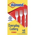 Diamond 4142600115 White Plastic Forks 48/Pack