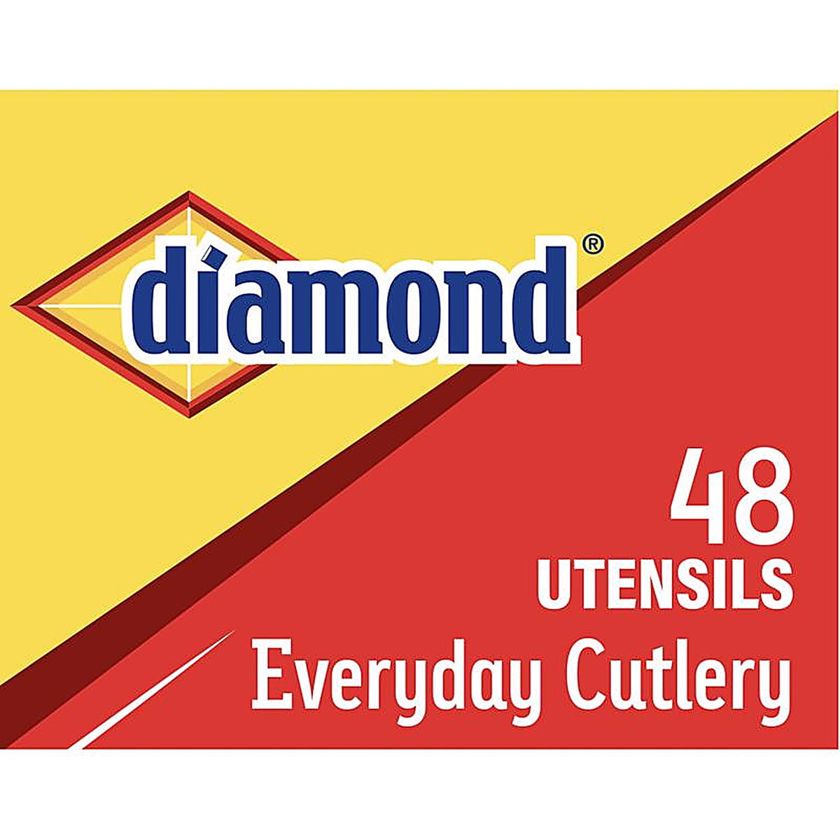 Diamond 4142600116 White Plastic Heavy Duty Cutlery 48/Pack
