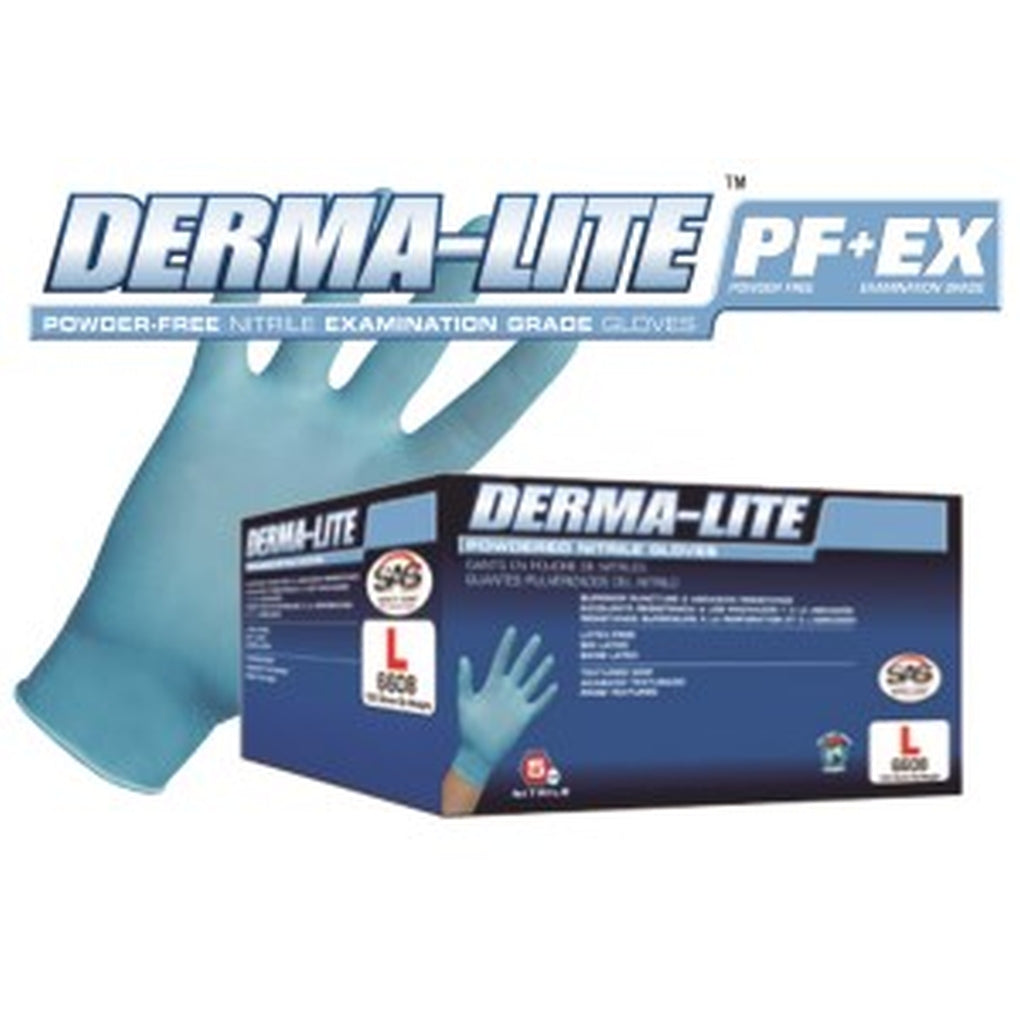 SAS 6606-20 Derma-Lite Nitrile Disposable Gloves (Powder-Free) Small