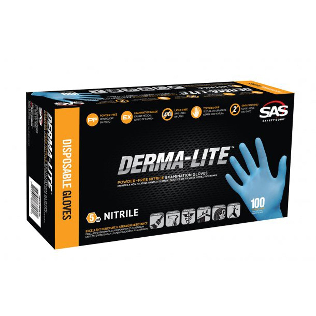 SAS 6606 Derma-Lite Lightly Powdered Nitrile Glove Small 50/Pack