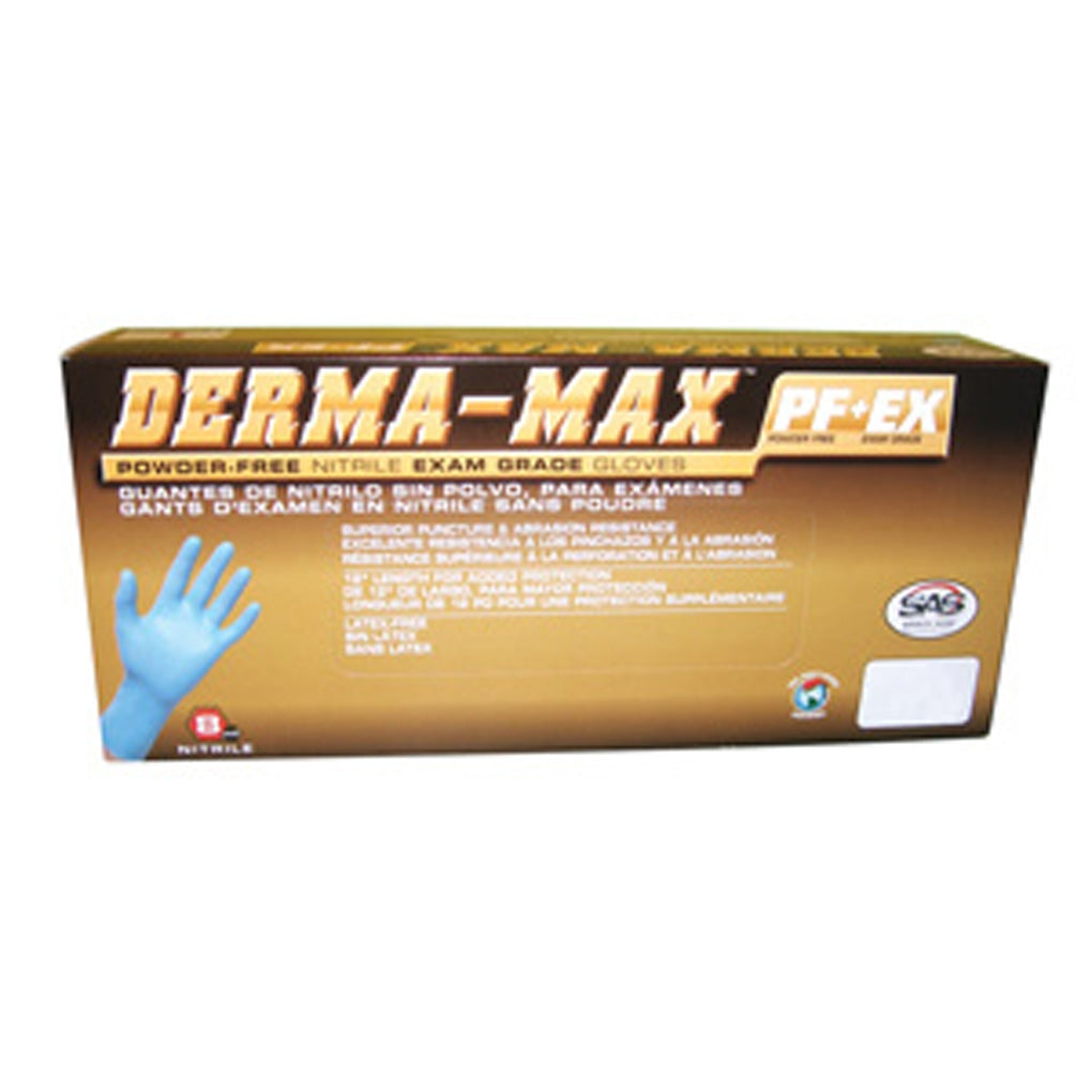 SAS 6607-40 Derma-Max Powder Free Nitrile Exam Grade Gloves (Medium)