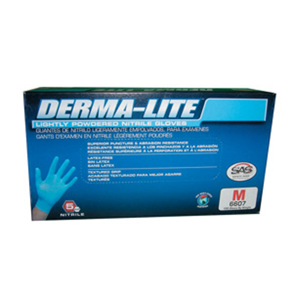 SAS 6609 Derma-Lite Lightly Powdered Nitrile Glove X-Large 50/Pack