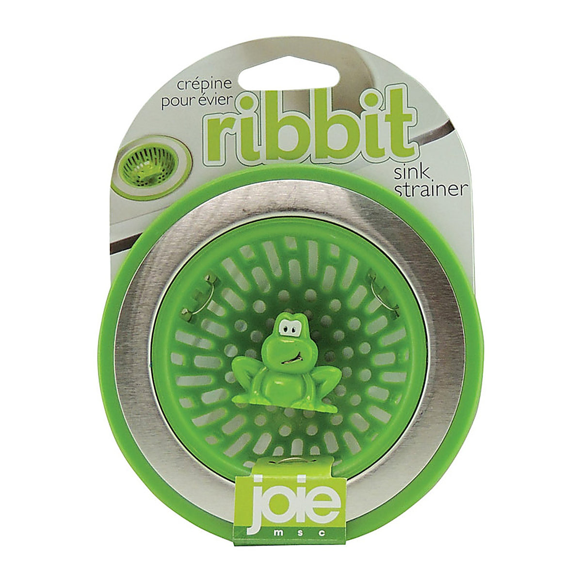Joie 10029 Ribbit Frog 4.5 in. W Green Plastic/Stainless Steel Sink Strainer