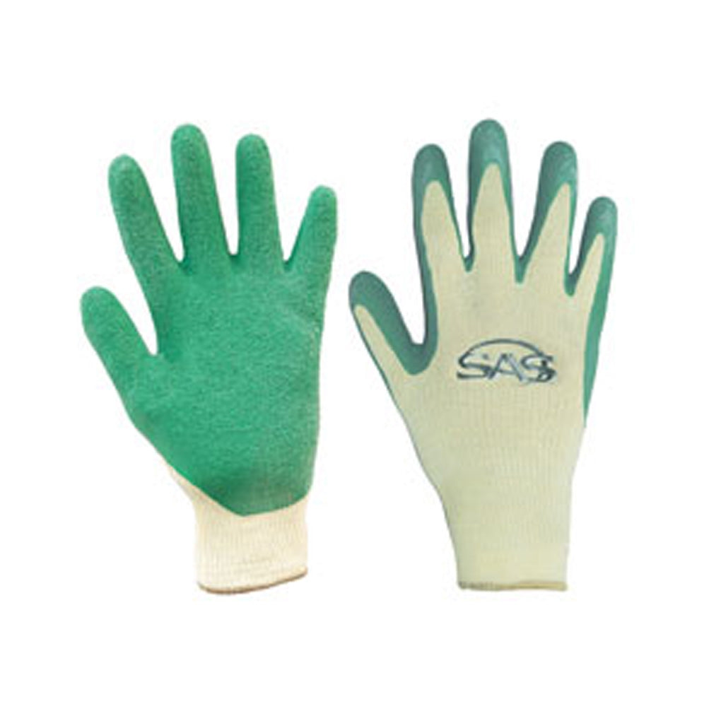 SAS 6638 Cotton/Poly Knit- Latex Coated Palm Large