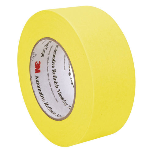 3M 06654 Automotive Refinish Yellow Masking Tape, 36 mm x 55 m 24/Pack