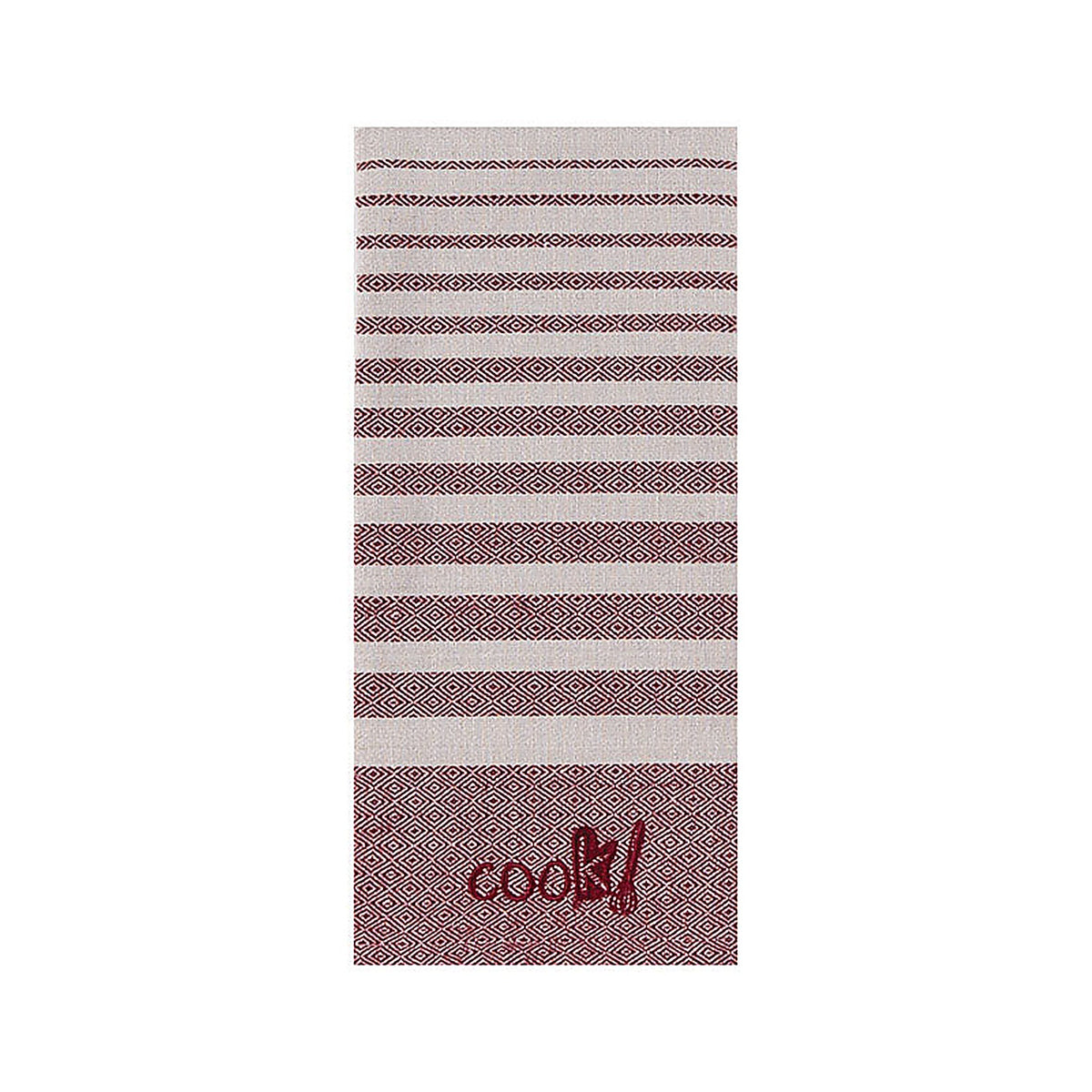 Kay Dee R3246 Cooks Kitchen Marsala Cotton Embroidered Tea Towel 1/Pack