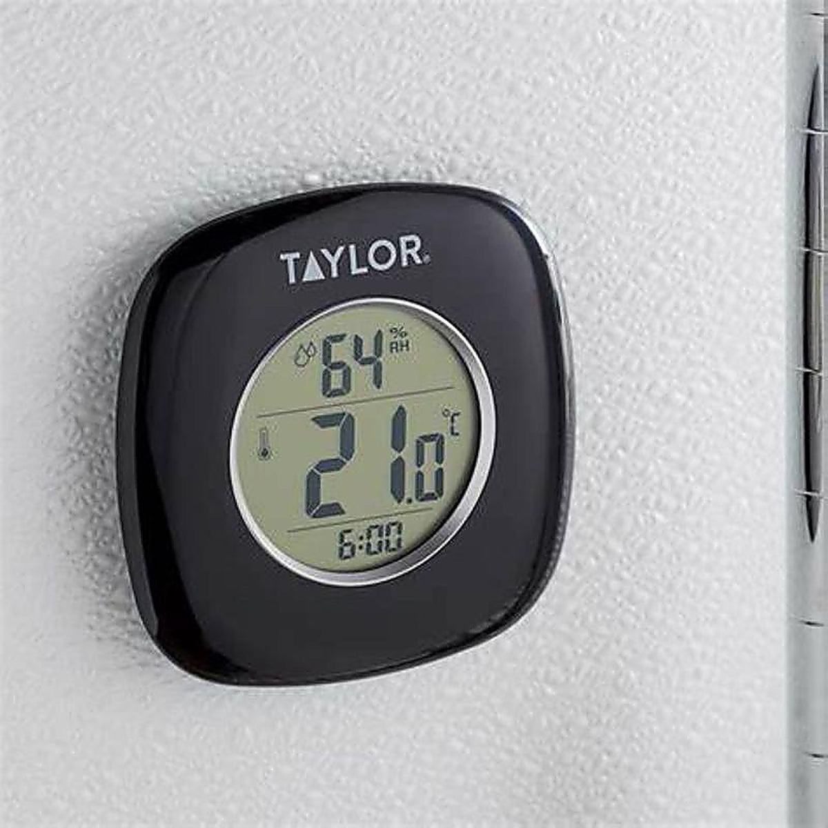 Taylor 1745BK Hygrometer/Temperature/Time Digital Thermometer Plastic Black