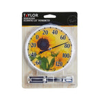 Taylor 5638 Sunflower Dial Thermometer Plastic Yellow