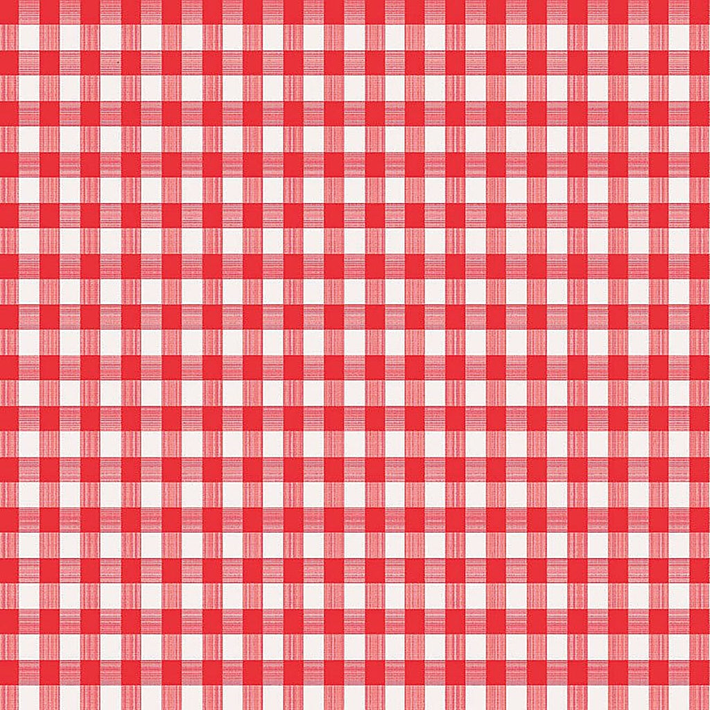 Magic Cover TBL-MC567-36 Red/White Checkered Vinyl Disposable Tablecloth 70 in. 52 in.
