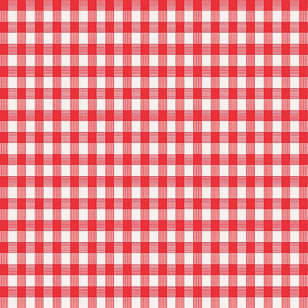 Magic Cover TBL-MC570-36 Red/White Checkered Vinyl Disposable Tablecloth 52 in. 52 in.