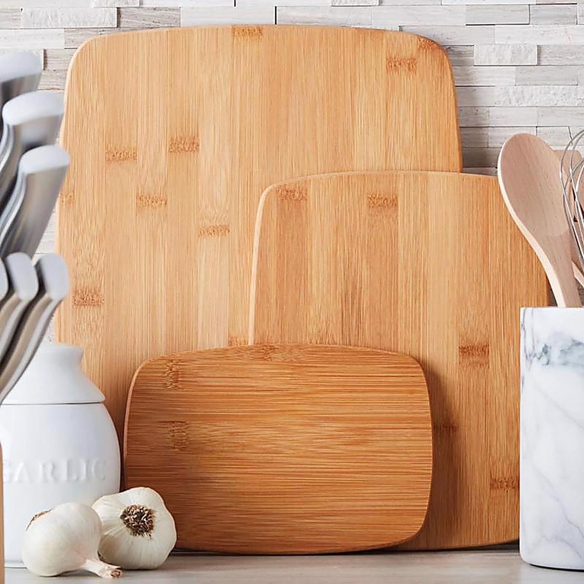 Farberware 5070344 14 in. L x 11 in. W x 0.25 in. Bamboo Cutting Board Set