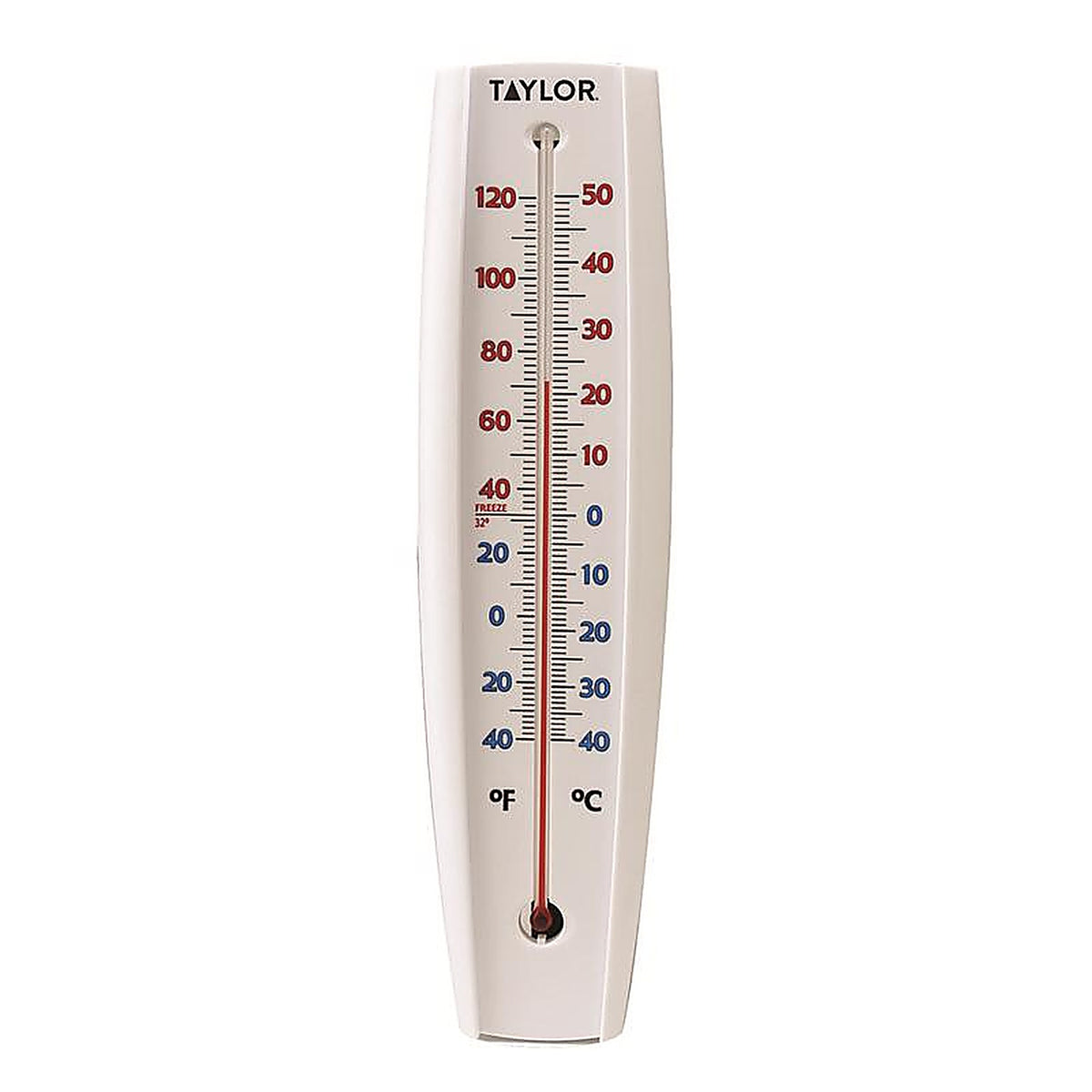 Taylor 5109 Jumbo Size Tube Thermometer Plastic White
