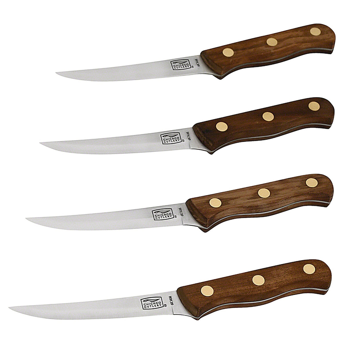 Chicago Cutlery B144 Walnut Tradition Stainless Steel Steak Knife Set 4/pc.