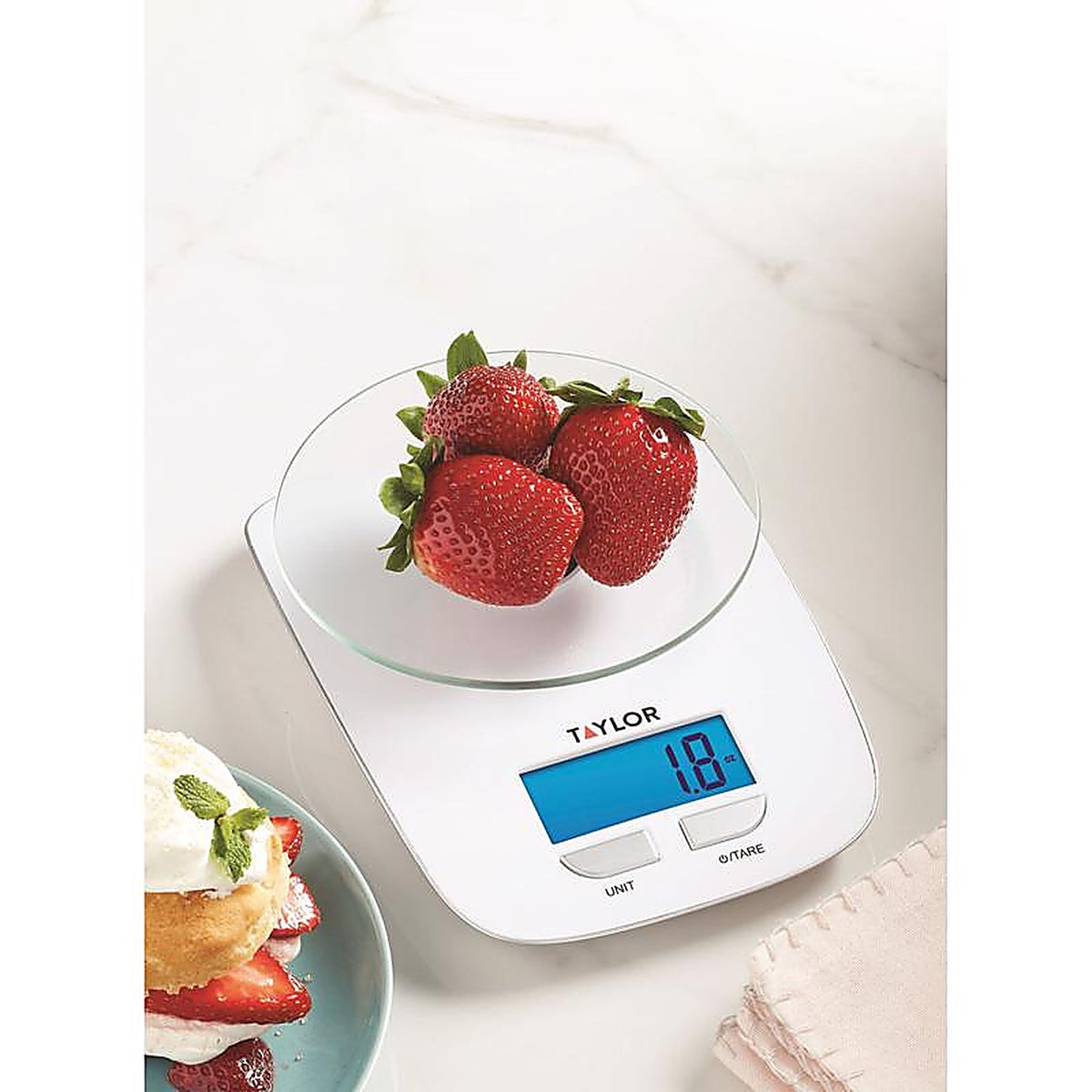 Taylor 384521 Silver/White Digital Kitchen Scale 11 lb.